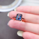 Natural London Blue Topaz 5*7mm Gemstone Trendy Ring for Women Real 925 Sterling Silver Fine Jewelry Birthstone GiftTH