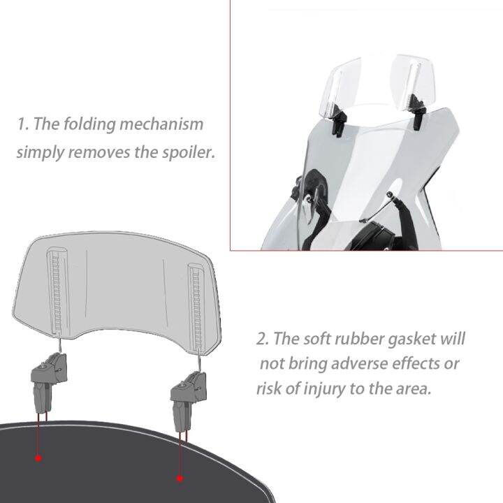 คติก-สปอยเลอร์แบบปรับได้ต่อขยายกระจกรถจักรยานยนต์อเนกประสงค์สำหรับ-bmw-r1200rt-r1200rs-r1250rt-c400x-k1200gt-r1250rs