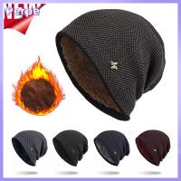 PERPE กลางแจ้ง ผ้าฟลีซซับใน Baggy ของแข็ง Gorros หมวกถักสาย หมวกหัวกะโหลก หมวกบีนนี่ผู้ชาย หมวกอุ่นฤดูหนาว