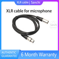 3 Pin XLR (Cannon อินเทอร์เฟซ) ชายไมโครโฟนตัวเมียสายพ่วงเสียงสายพ่วง S สายไฟสายไฟสีดำสำหรับไมโครโฟน6มม.