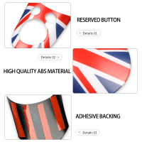 สำหรับ Mini Cooper R50 R52 R53พวงมาลัยสวิทช์ฝาครอบปุ่มสติกเกอร์ Union Jack ตกแต่งภายในกรณีรถอุปกรณ์เสริม