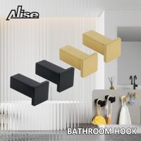 4pcs Robe Hook Bathroom Towel/Coat Hook Wall Mounted Door Hooks Heavy Duty 304 Stainless Steel Matte Black Bathroom Accessories