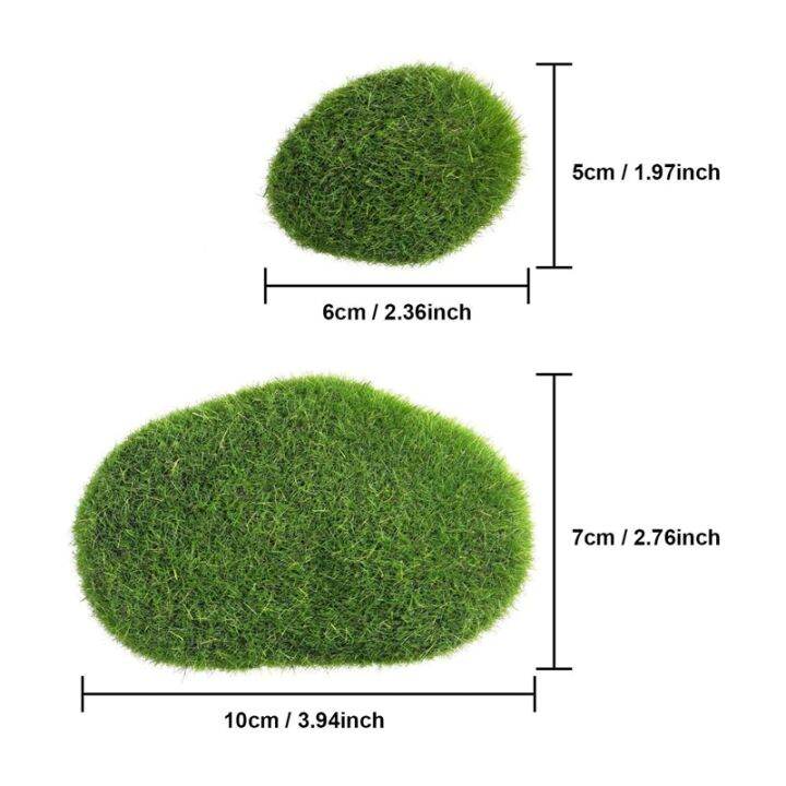 22-pieces-2-sizes-artificial-moss-rocks-decorative-faux-green-moss-covered-stones