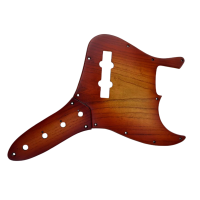 10หลุม5 String JB Jazz Bass Ailanthus Wood Guitar Pickguard Pick Guard &amp; Control แผ่น Scratch Plate อุปกรณ์เสริม