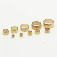 10Pcs Brass Double taper ferrule 4 5 6 8 10 12 14mm OD Compression Sleeve seal ring fittings Tube centralized lubrication system Valves