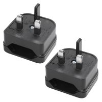 3X Euro 2 Pin to 3 Pin Converter Plug Adapter Black