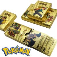 【CW】 Card Metal Gold Vmax Charizard Pikachu Collection Battle Trainer Child French Spanish