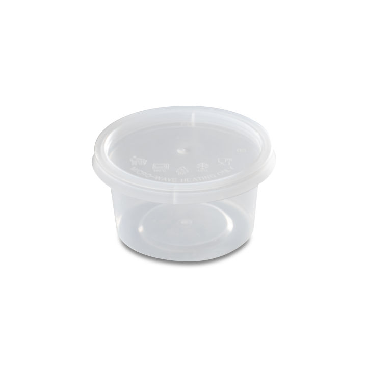 50Pcs Plastic Sauce Cup Containers Food Box With Hinged Lids Clear Small  Sauce Package Box Portable