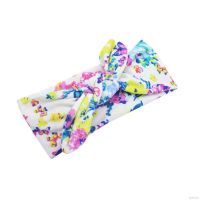 BOBORA Cute Girls Headband Floral Printing Baby Sweet Hairband Hair Accessories