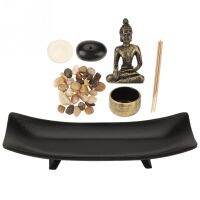 1 Set Zen Zen Garden Relax Buddhism Candlestick Incense Holder Furnishing Article Incense Burner for Home Office Decoration Gift