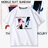 Mobile Suit Gundam Mercury Witch Girl Anime เสื้อยืด Sletta Summer Cotton Mens Cool Fashion Style Large Size New