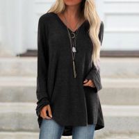 Female Clothes New Spring Autumn S-8XL Oversized T-shirt Solid Long Sleeve Loose Cotton Casual Harajuku Tunic Tees Top Womens