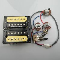 KR-Guitar Pickups Humbucker Pickups 4C With Wiring Harness 2V1T Set Electric Guitar Pickups