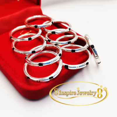 Inspire Jewelry แหวนสอดหางช้าง  Black & White Elephant Tails Bracelet  เทพมงคลหางช้าง ถือเป็น