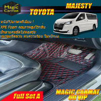 Toyota Majesty 2019-รุ่นปัจจุบัน (เต็มคันรวมถาดท้ายรถ) พรมรถยนต์ Toyota Majesty พรม6D VIP Magic Carmat