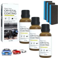 Plastics Parts Crystal Coating Plastics Parts Refurbish Agent Long Lasting Car Interior Coating Agent Long Duration Car Plastics Restorer with Sponge Excellent Gloss Retention excitement