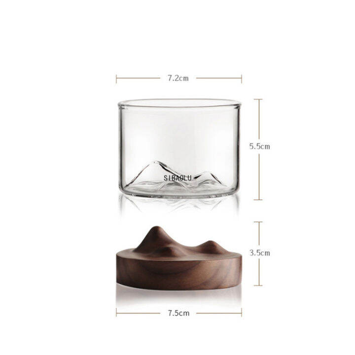 mountain-whiskey-glass-with-wooden-base-creative-beer-glass-wine-water-tea-cup-whiskey-glasses-set-bar-drinkware-accessories