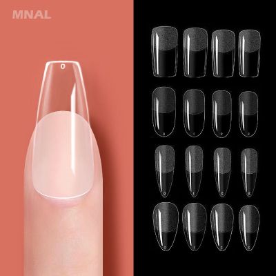 120/240pcs/bag Coffin False Nail Capsule Full Cover Semi-Frosted Fake Nails Art Tips Press on Nails Tip Acrylic Accessories Tool