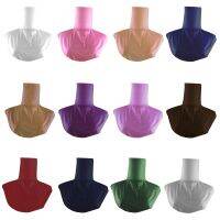 Fake Turtleneck T-shirt Collar Muslim Islamic Hijab Women Elastic Under Neck Chest Soft Scarf Wrap Neck Cover Shawl Arab Prayer