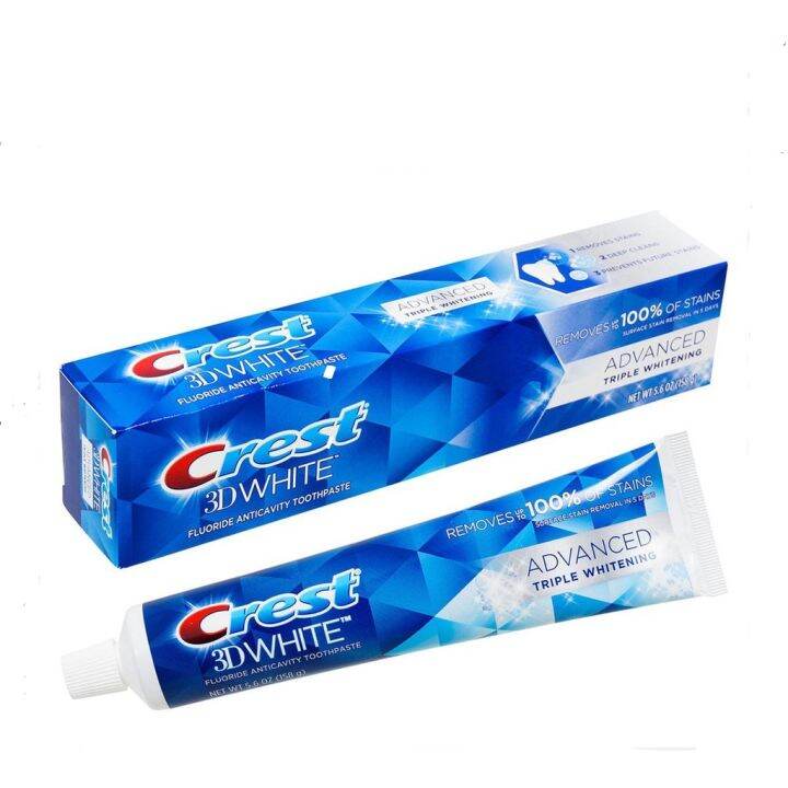 Crest 3D White Advanced Whitening Fluoride Anticavity Toothpaste 147g ...