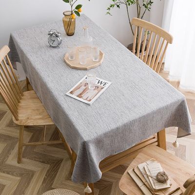 Nordic Table Cloth Solid Color Cotton Linen Dining Room Tea Mat Home Textile Kitchen Decoration Simplicity Desk Dust Proof Cover