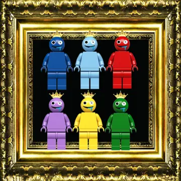 7pcs/set Roblox Rainbow Friends Minifigures Funny Assembled
