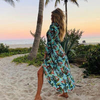 Print Beach Dress Cover up Kaftans Sarong Bathing Suit Cover ups Beach Pareos Swimsuit Cover up Womens Swim Wear Beach Tunic