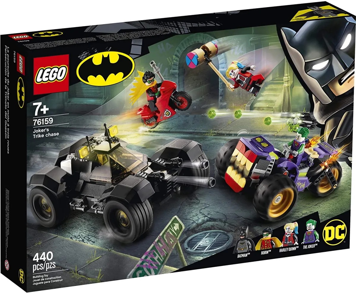 From Denmark】LEGO DC Batman Clown Tricycle Chasing 76159 Superhero Car and  Motorcycle Toy Set, Mini