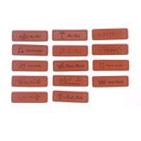 100PCS/Pack Simple Hand Made Leather Garment Craft Labels For Sewing Clothes Jeans Bags Tags Decor Supplies Stickers Labels