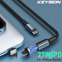 【Taotao Electronics】 KEYSION PD 27W Quick Charge Magnetic Cable สำหรับ iPhone 13 12 11 Type C ถึง USB 60W Fast Wire Cord iPad Samsung Xiaomi Huawei