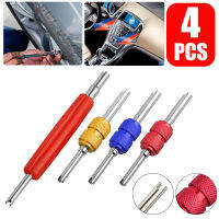 4 Pcs สีสันรถ Air Conditioner Valve Core ประแจ Double Head การติดตั้งเครื่องมือ Valve Core Removal Screwdriverss【fast】