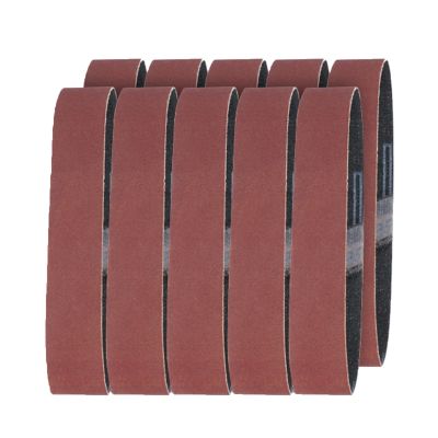 10 Pieces 25x330mm Sanding Belts 120/320/600 Grits Sander Paper Practical Belt Sander for Metal Wood Aluminum Fiberglass