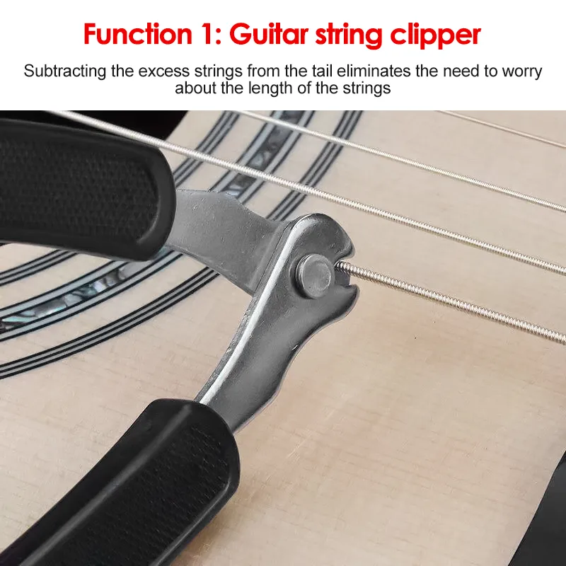 Guitar Tuning Tool 3 In 1 Stringed Instrument Accessories Guitars String  Cutter Pin Puller Guitar Winder String Clamp Remover
