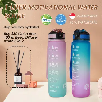 Gradient Color Sports Water Bottle With Handle, Plastic Cup With Soft Straw  And Flip Lid, Convenient Water Kettle