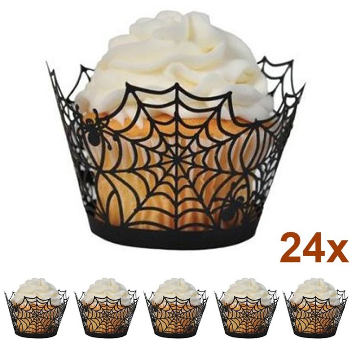 halloween-spider-web-decor-halloween-cake-paper-cup-cake-paper-halloween