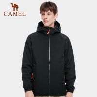 CAMEL แจ็กเก็ตกันลมสำหรับผู้ชาย,เสื้อแจ็กเก็ตกันน้ำกันลมแบบชั้นเดียวเสื้อโค้ทผ้าบาง