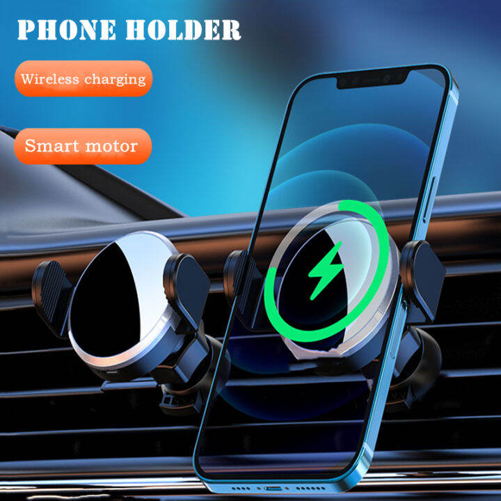 15W Wireless Car Charger Phone Holder Stand Fast Charging 360 Rotation