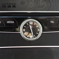 For Mercedes Benz C GLC W205 X253 Car Styling Auto Accessories Central Clock Table Watch Ring Diamond Covers Stickers and decals