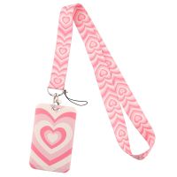 CB1289 Pink Love Neck Strap Lanyard for Key ID Card Mobile Phone Straps USB Badge Holder DIY Neck Strap Hang Rope Lariat Lanyard Phone Charms