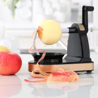 Stainless Steel Rotary Fruit Peeler Manual Fruit Apple Peeler Machine Pear Apple Slicing Shaving Slicer Kitchen Gadgets Tools Graters  Peelers Slicers