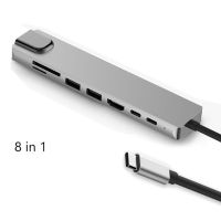 【♘COD Free Cas♘】 bukan2581584811414 4K 60Hz Usb C แท่นวางมือถือตัก Rj45 Pd Hdmi-เข้ากันได้สำหรับ Macbook Samsung Galaxy S9/S8/S8type C Dock Type-C Hub