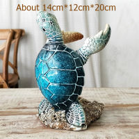 Sea Turtle Statue Wine Bottle Holder Enameled Resin Coral Wine Display Stand Marine Creature Tableware Ornament Bar Decor Craft