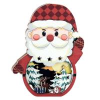 Wooden Santa Claus Christmas Tabletop Santa Claus Decoration Flexible Indoor Santa Claus Decorations Multifunctional Colorful Wood Santa Claus for Christmas Party regular