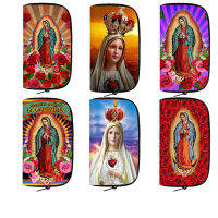 3D แมรี่ศาสนาพิมพ์กระเป๋าสตางค์เลดี้ของเราของ Guadalupe ไอคอนแบบพกพาเหรียญกรณี Multicolor แบบแฟชั่น ID บัตรเครดิตกระเป๋าของขวัญ