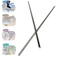 1 Pair Portable Non-slip Stainless Steel Chopsticks Reusable Environmental Food Chopstick Tableware