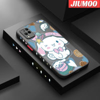 เคส JIUMOO สำหรับ Infinix 10S Hot 10S NFC Hot 10T เคสการ์ตูนลายสุนัขซนลอเรลขอบสี่เหลี่ยมด้านข้างบางดีไซน์ใหม่มีน้ำค้างแข็งโปร่งใสกันกระแทกปลอกซิลิโคนคลุมทั้งหมดกล้องป้องกันนุ่ม