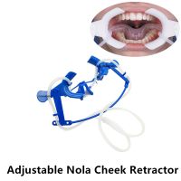 【CW】1Set Dental Lip Cheek Retractor Nola Dry Field System Teeth Whitening Mouth Opener Suction Tubes Adjustable Orthodontic Blue