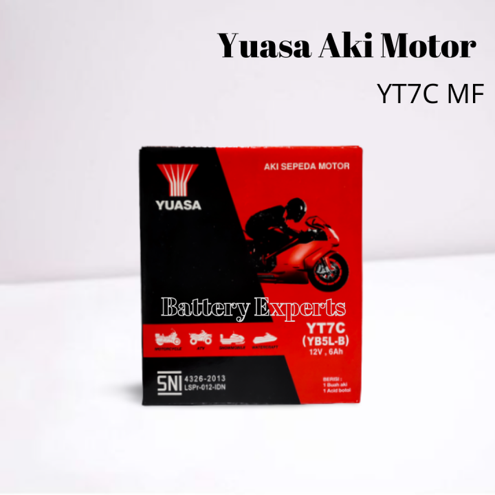 Aki motor Astrea Grand Kaze Yuasa YT7C Aki Kering / Aki Gel | Lazada