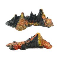 ♟○ Erupting Volcano Model Adornment Science Kit Sand Table Layout Realistic Mini Volcano Dinosaur Playset for Toddlers Children