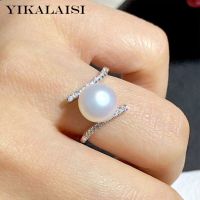 YIKALAISI 925 Sterling Silver Jewelry Pearl Rings 2019 Fine Natural Pearl Jewelry 7-8Mm Rings For Women Wholesale